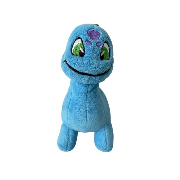 Neopets Chomby Plush Tyrannia 6" Dinosaur Stuffed Animal 2008 Blue Purple Green - Picture 2 of 9